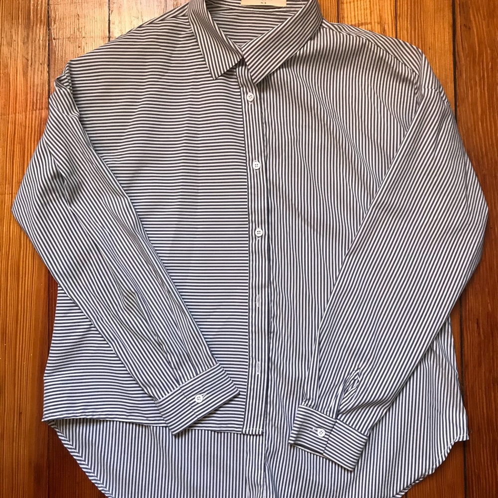 Elodie Asymmetrical Striped Shirt